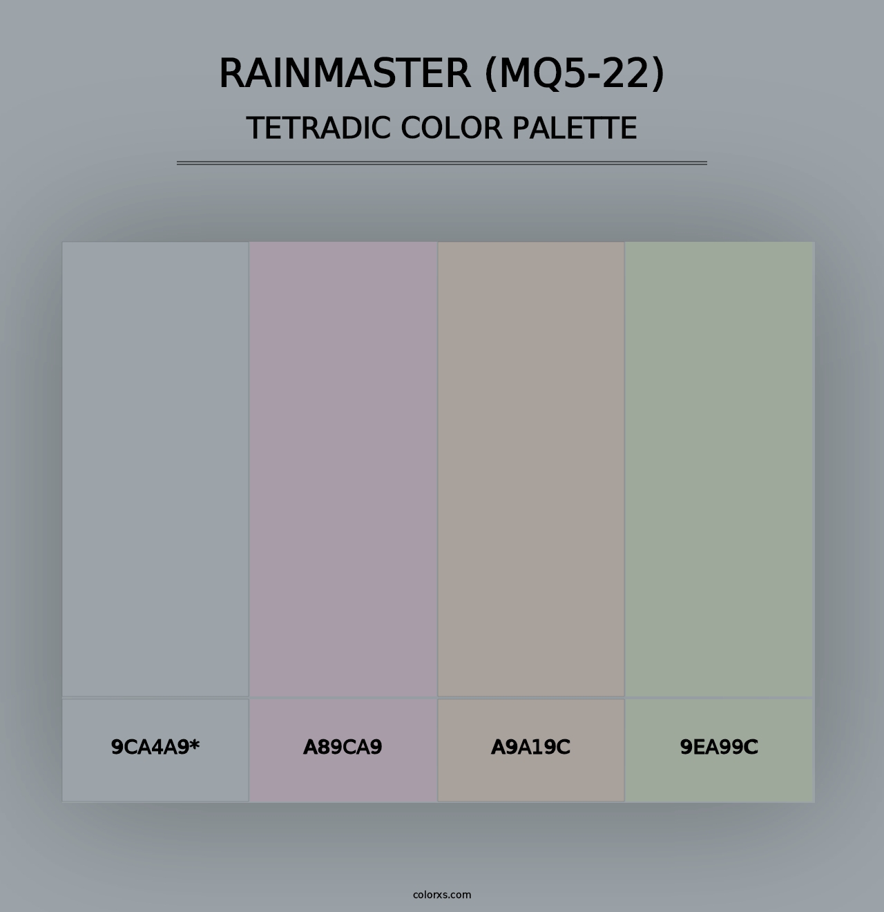 Rainmaster (MQ5-22) - Tetradic Color Palette