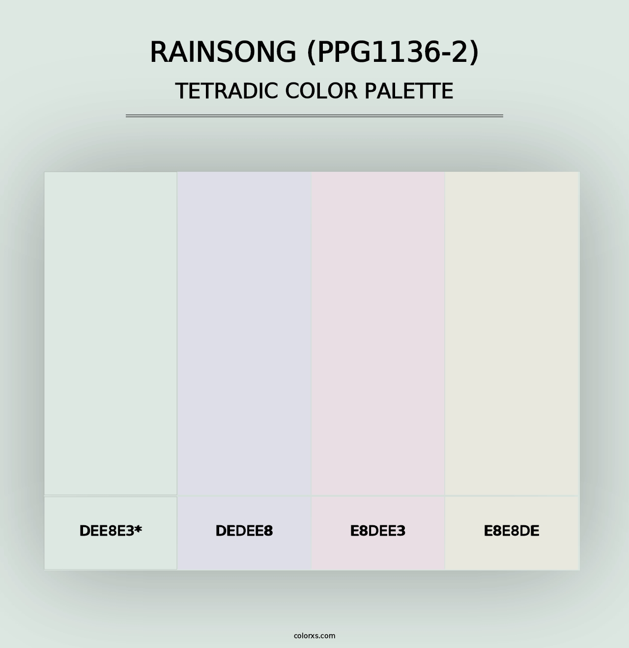 Rainsong (PPG1136-2) - Tetradic Color Palette