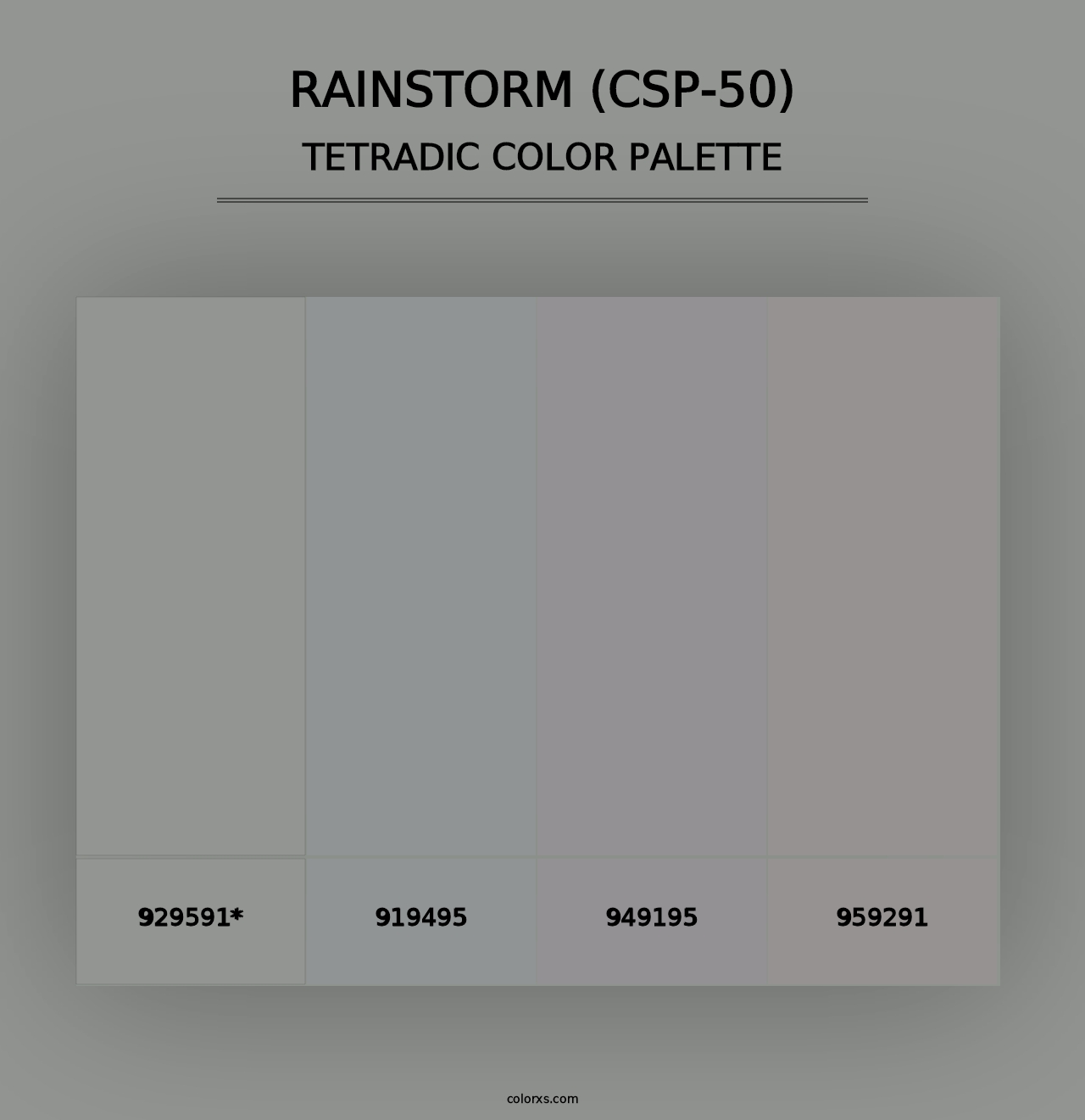 Rainstorm (CSP-50) - Tetradic Color Palette