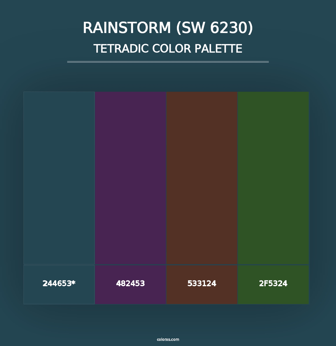 Rainstorm (SW 6230) - Tetradic Color Palette