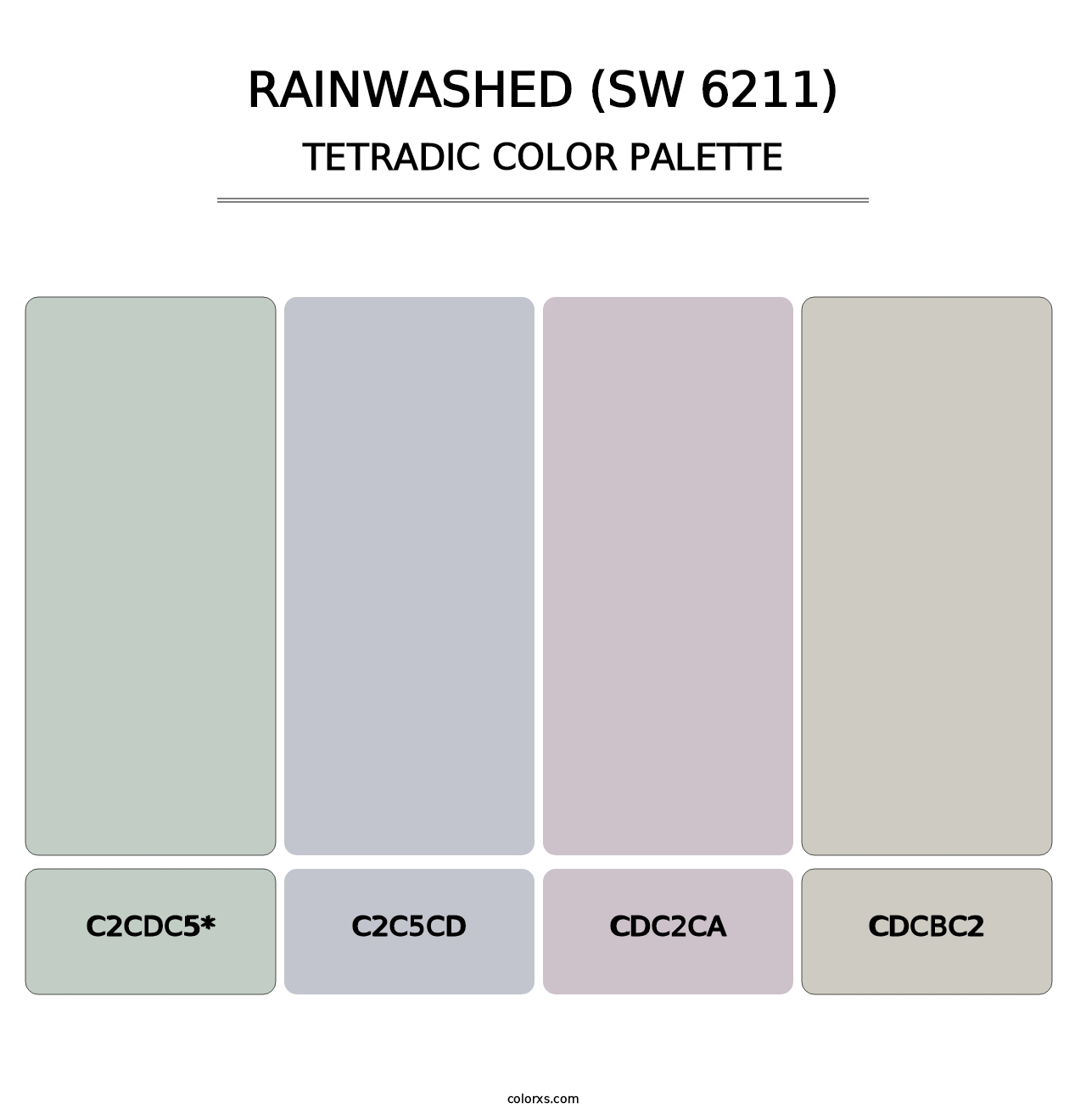 Rainwashed (SW 6211) - Tetradic Color Palette