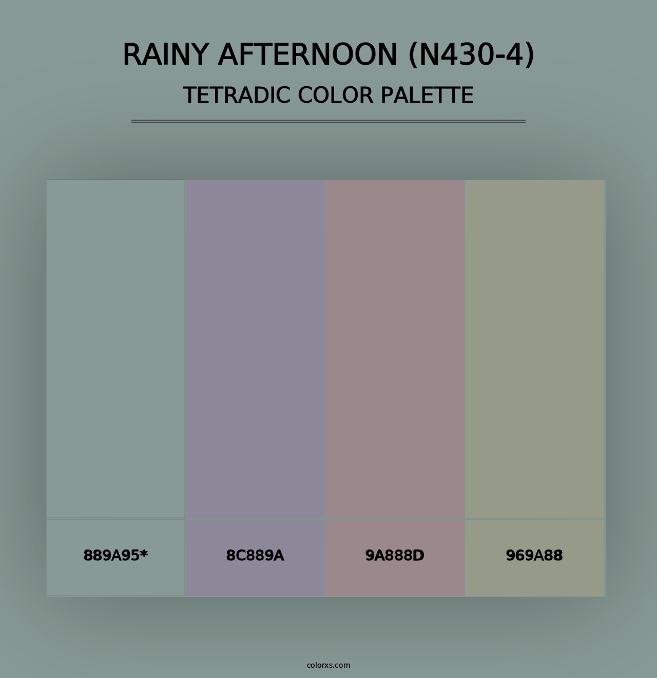 Rainy Afternoon (N430-4) - Tetradic Color Palette