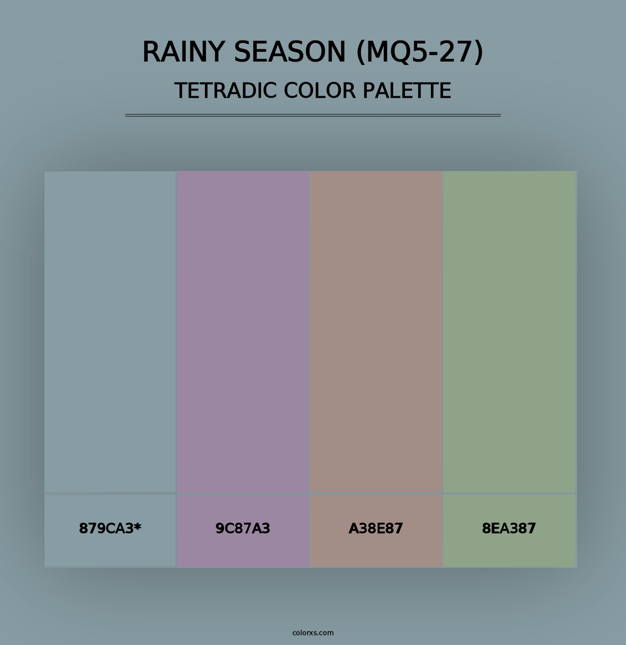 Rainy Season (MQ5-27) - Tetradic Color Palette