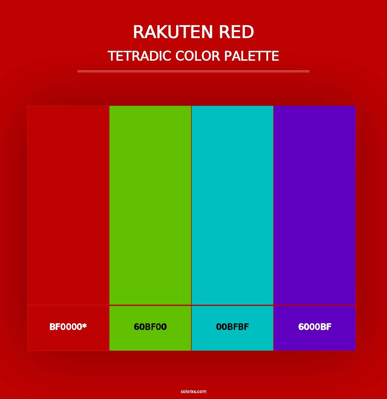 Rakuten Red - Tetradic Color Palette