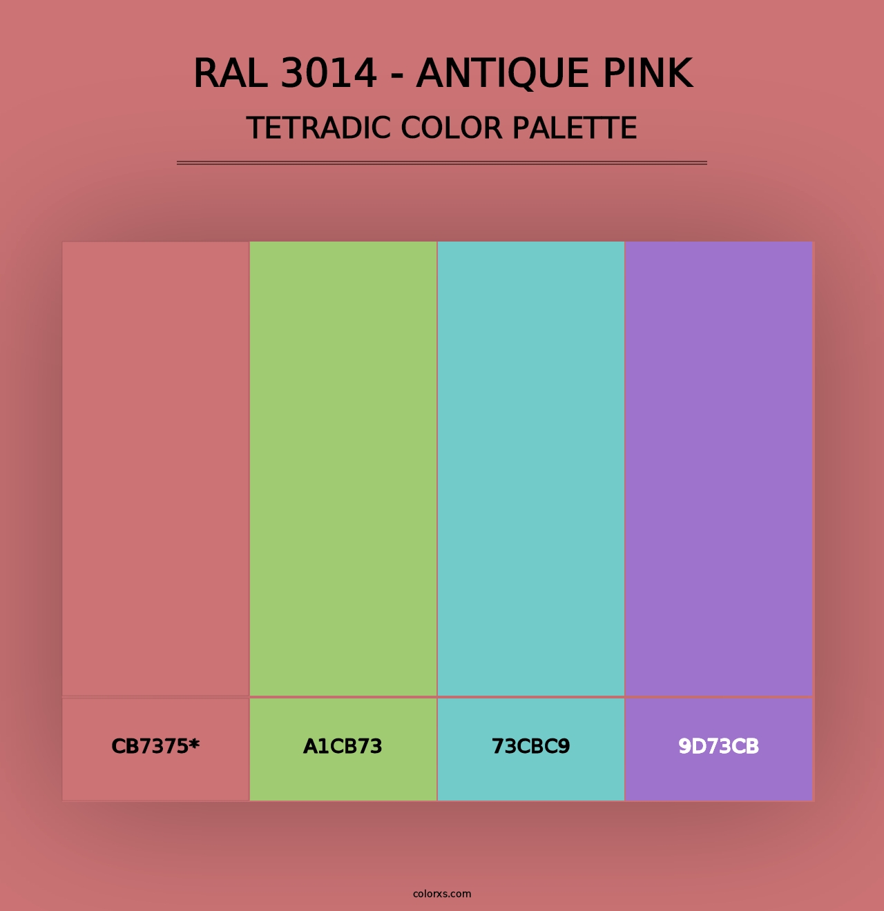 RAL 3014 - Antique Pink - Tetradic Color Palette