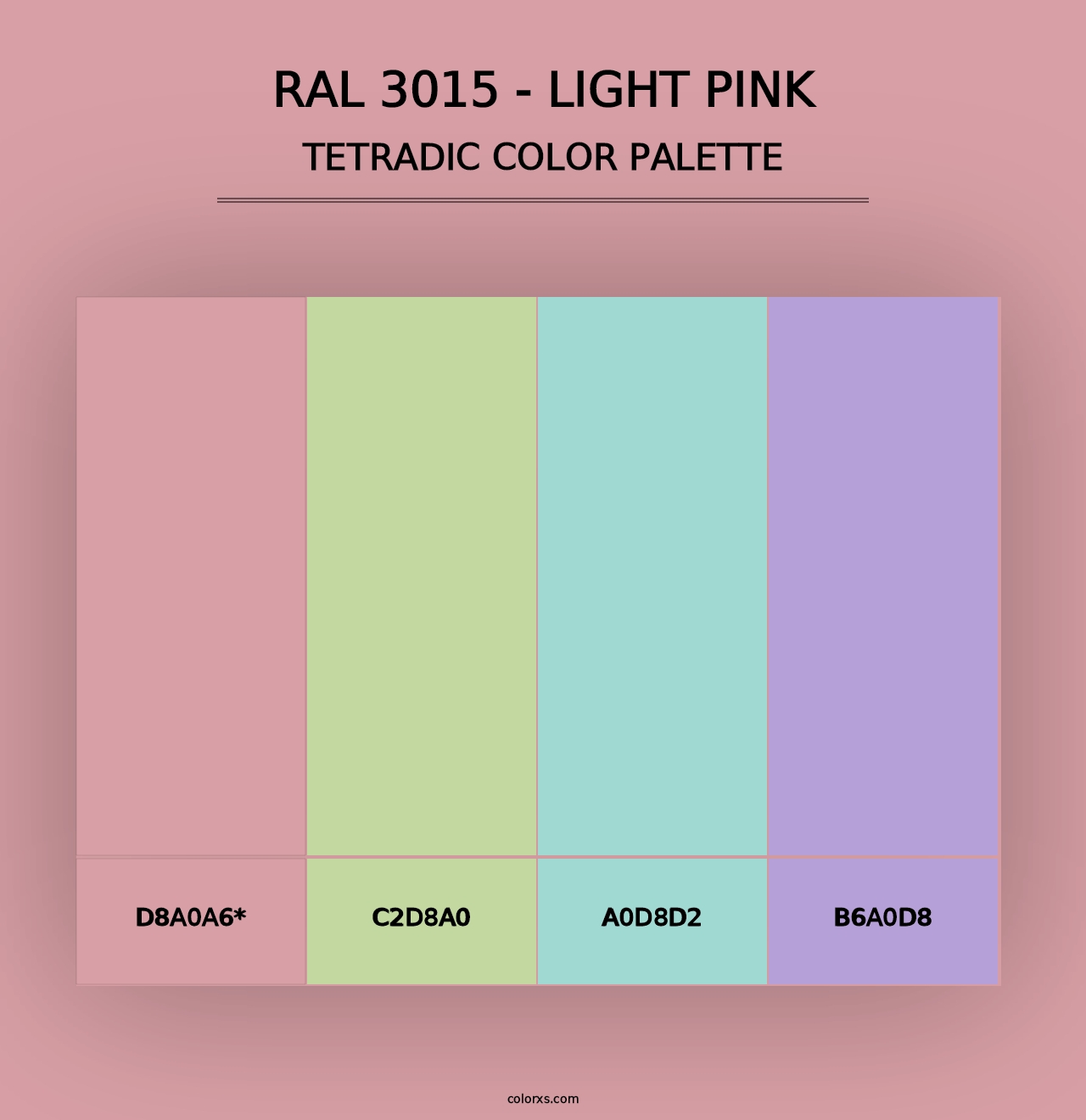 RAL 3015 - Light Pink - Tetradic Color Palette