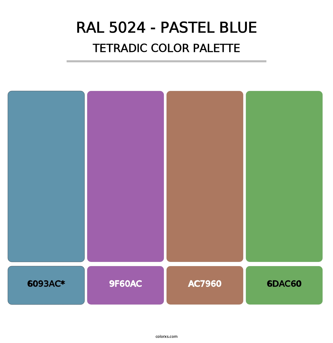 RAL 5024 - Pastel Blue - Tetradic Color Palette