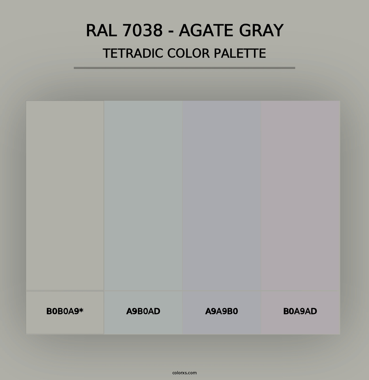 RAL 7038 - Agate Gray - Tetradic Color Palette