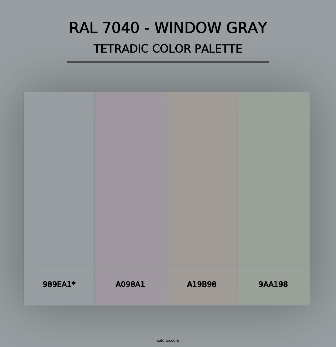 RAL 7040 - Window Gray - Tetradic Color Palette