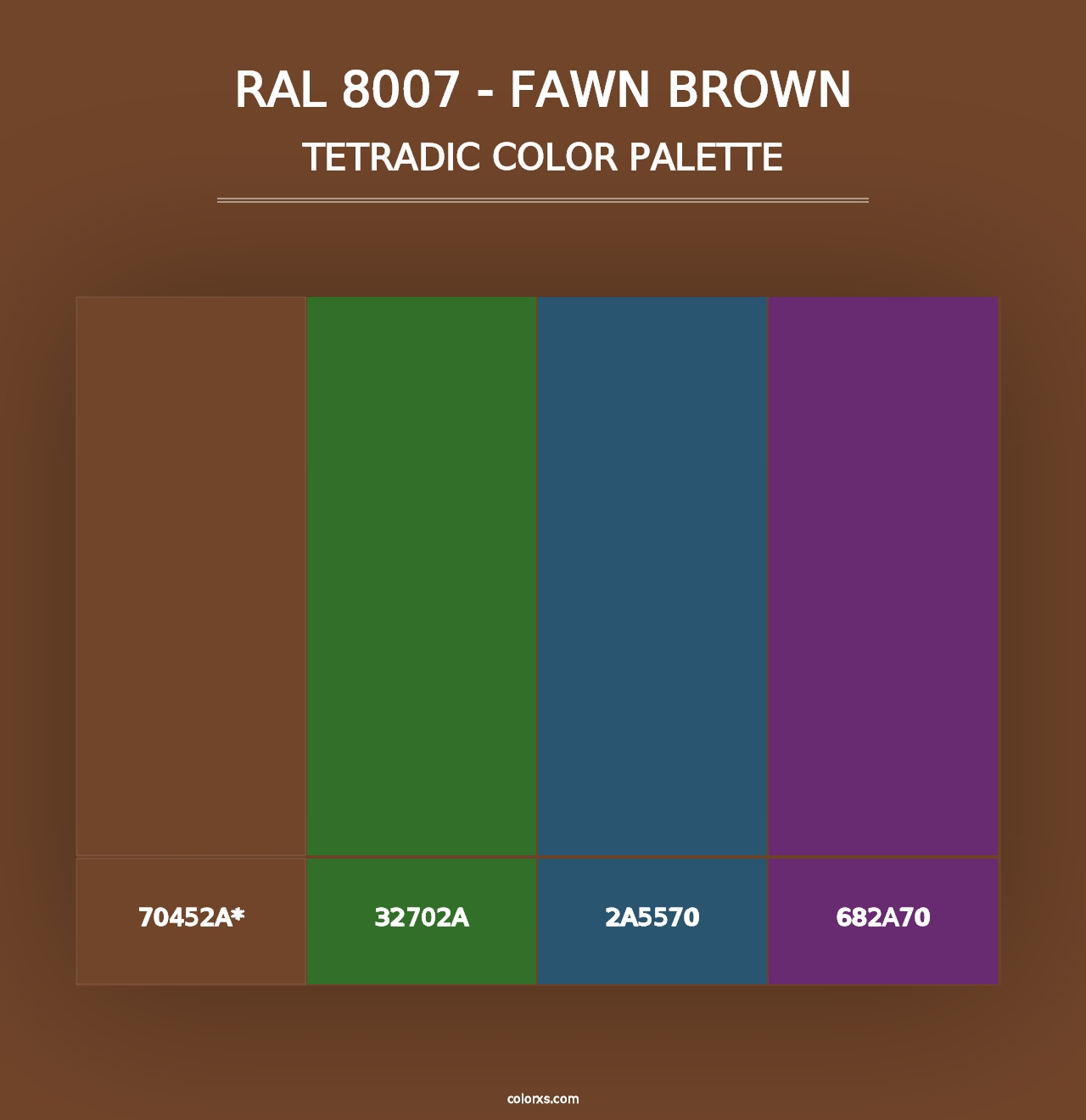 RAL 8007 - Fawn Brown - Tetradic Color Palette