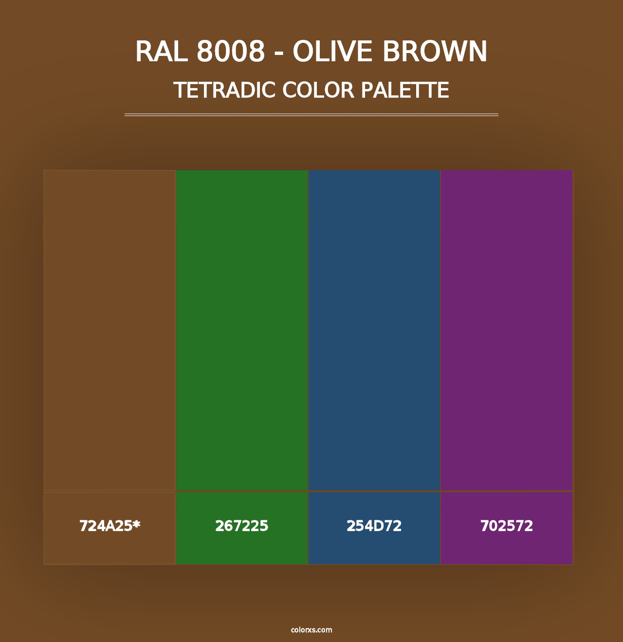 RAL 8008 - Olive Brown - Tetradic Color Palette