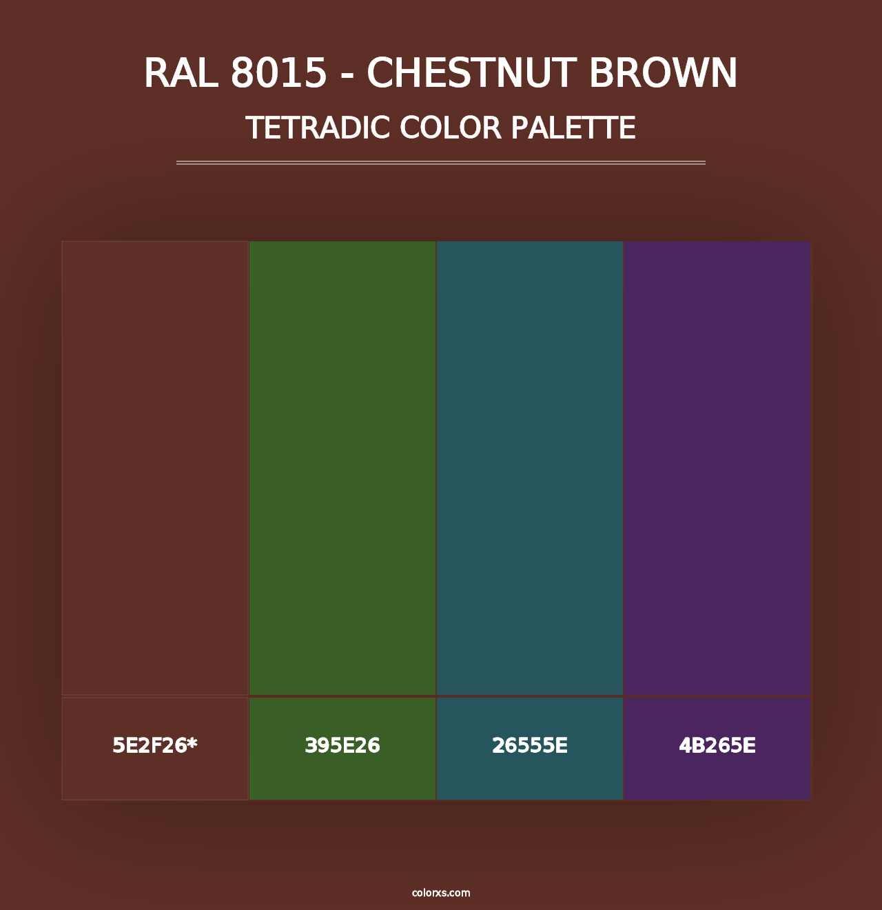 RAL 8015 - Chestnut Brown - Tetradic Color Palette