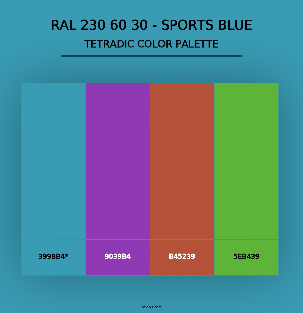 RAL 230 60 30 - Sports Blue - Tetradic Color Palette