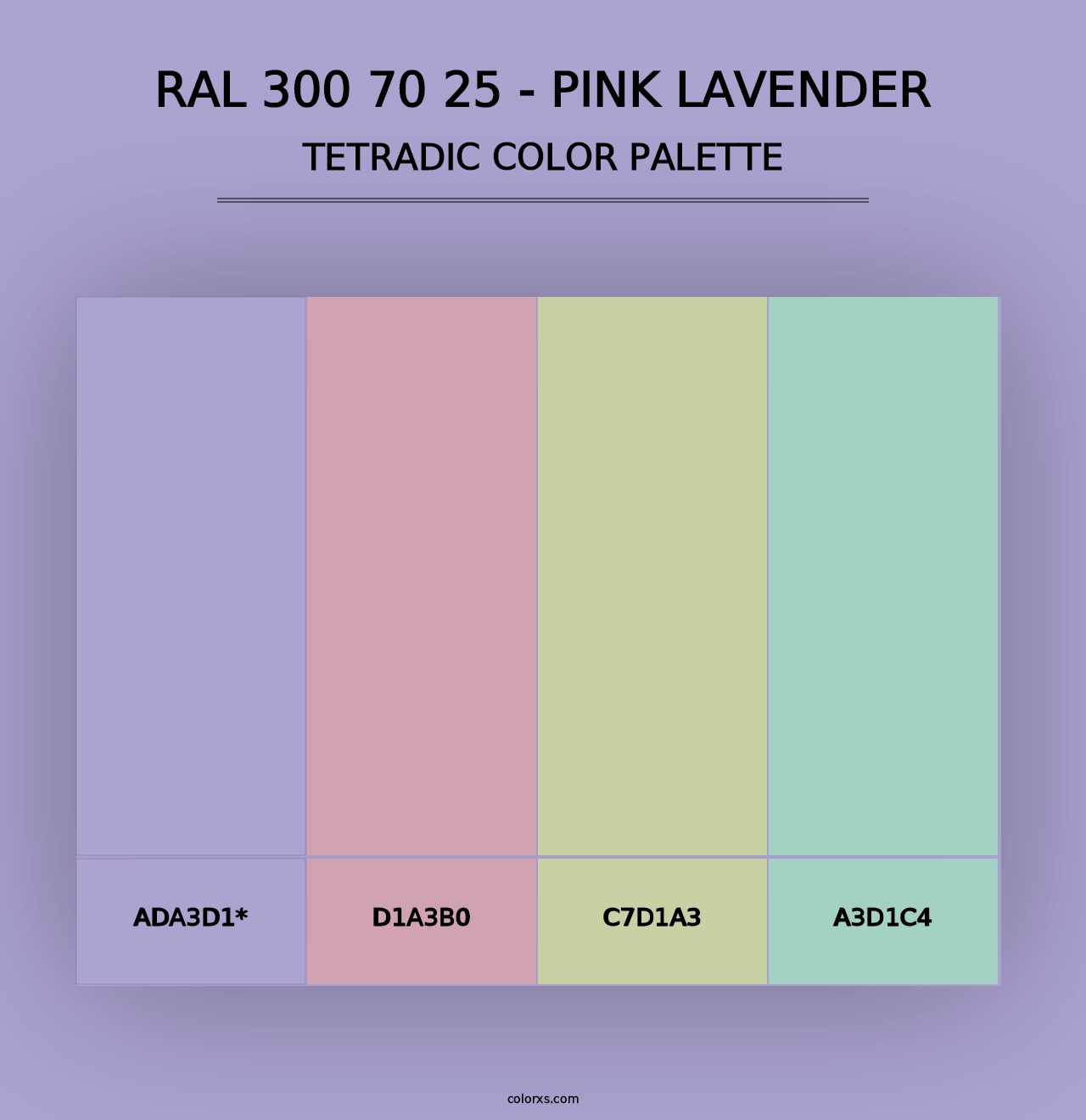 RAL 300 70 25 - Pink Lavender - Tetradic Color Palette