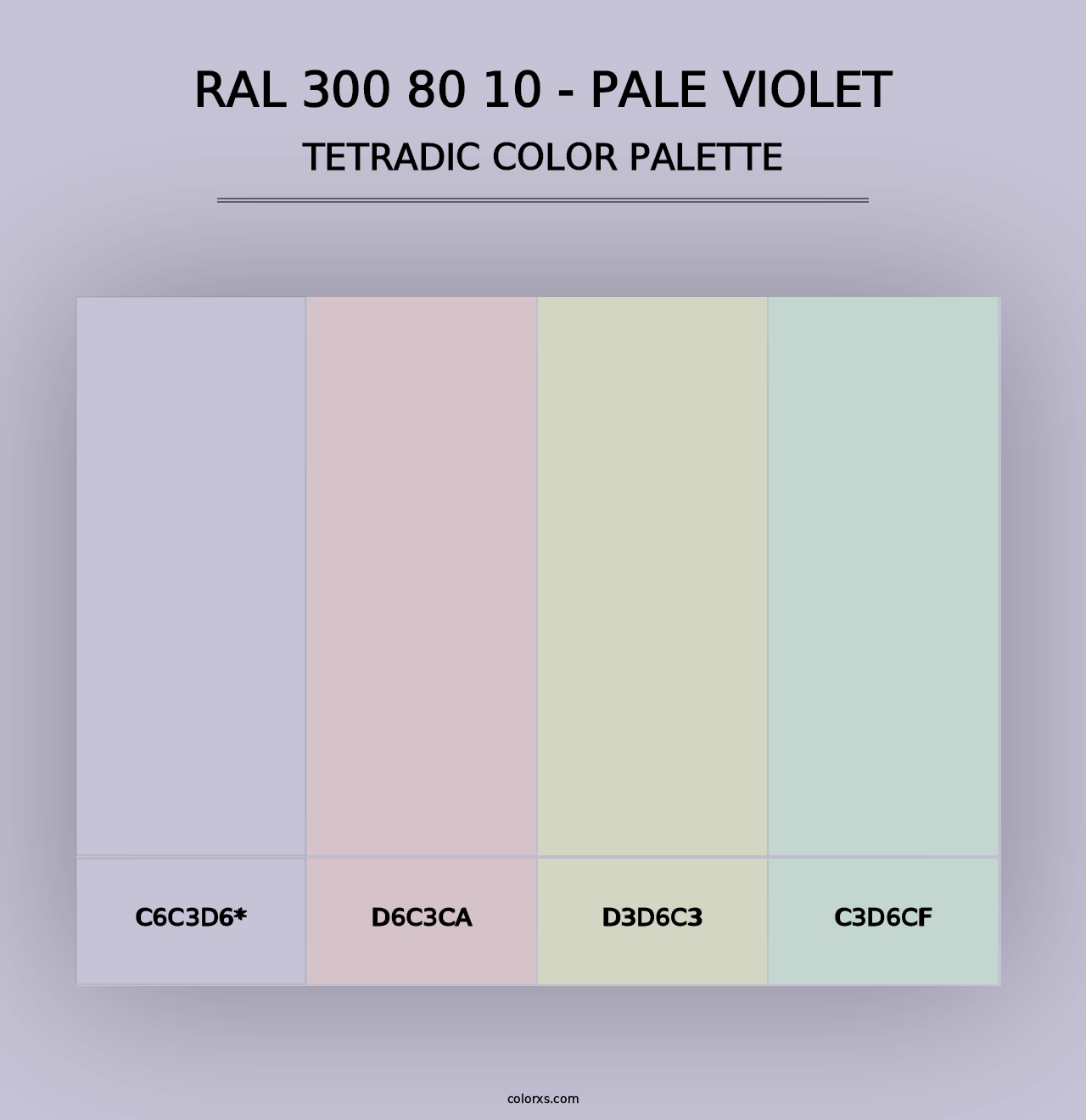 RAL 300 80 10 - Pale Violet - Tetradic Color Palette