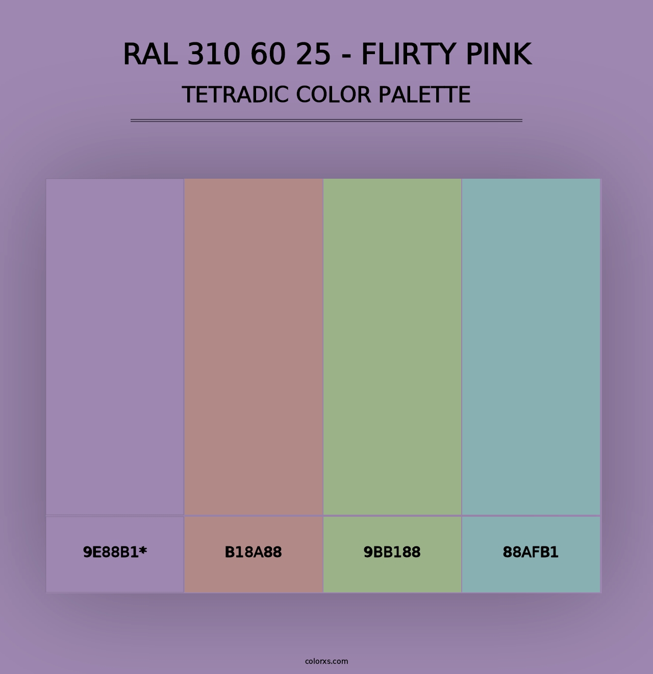 RAL 310 60 25 - Flirty Pink - Tetradic Color Palette