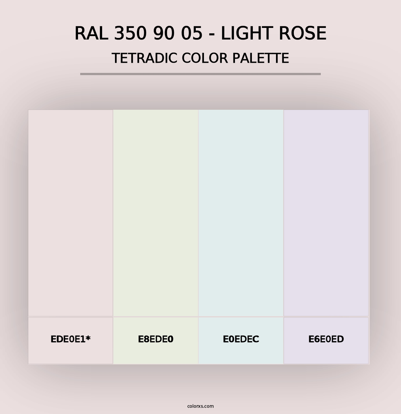 RAL 350 90 05 - Light Rose - Tetradic Color Palette