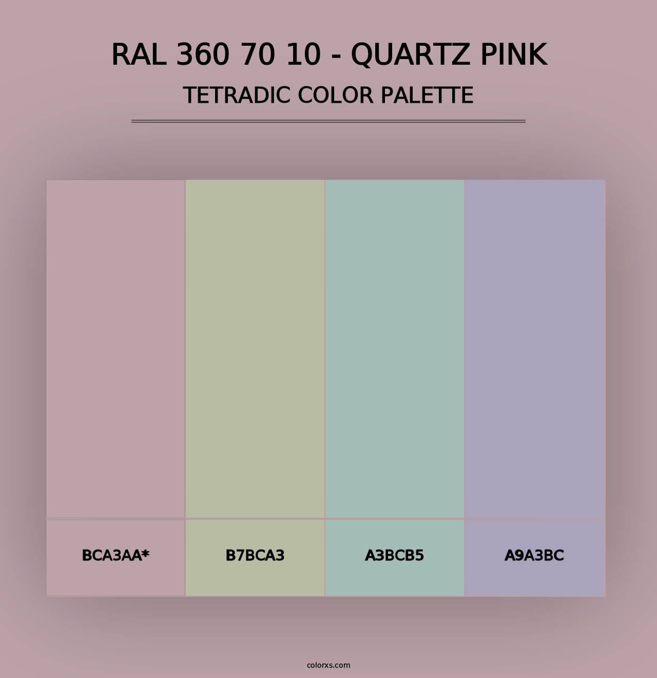 RAL 360 70 10 - Quartz Pink - Tetradic Color Palette