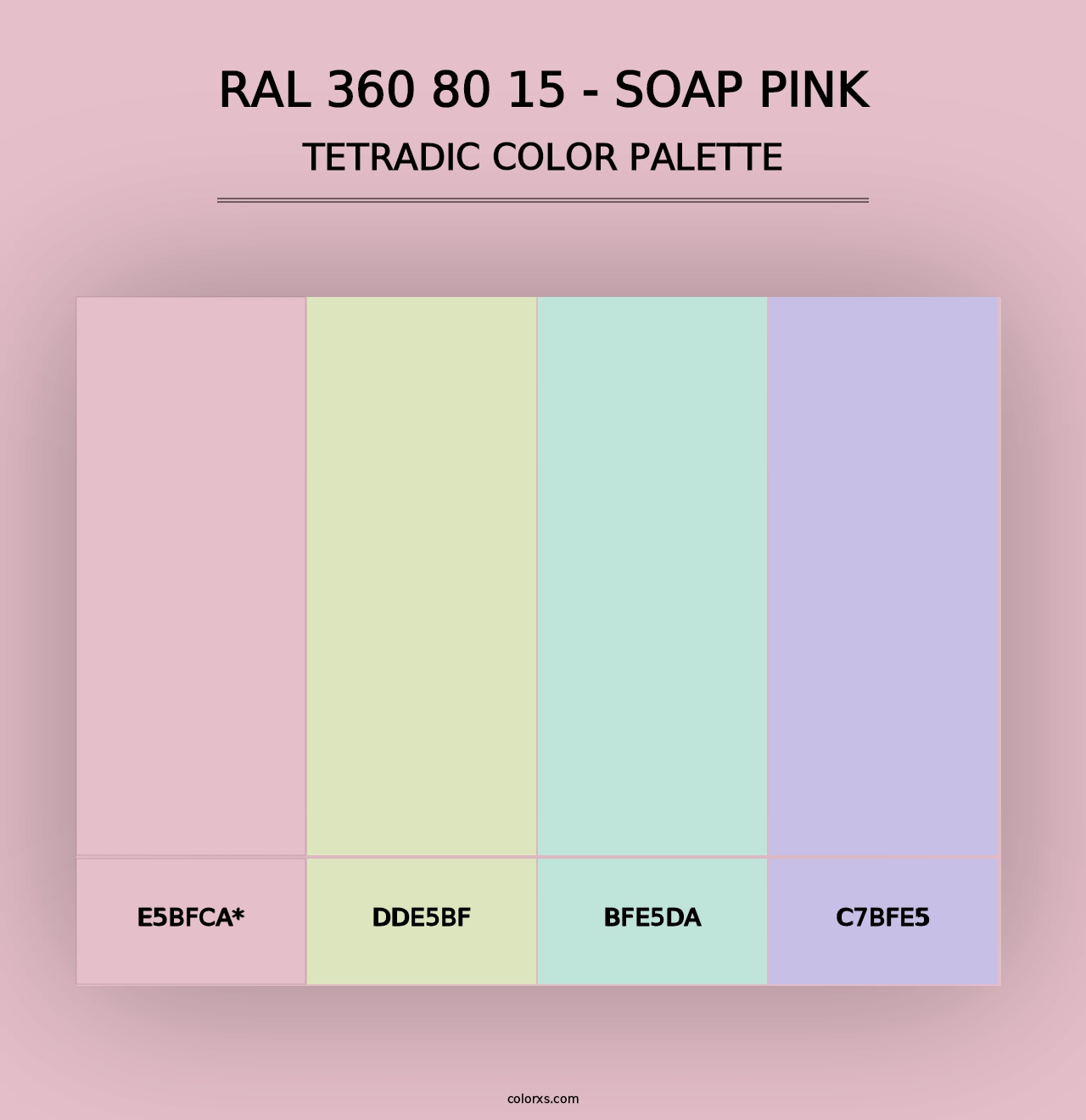 RAL 360 80 15 - Soap Pink - Tetradic Color Palette