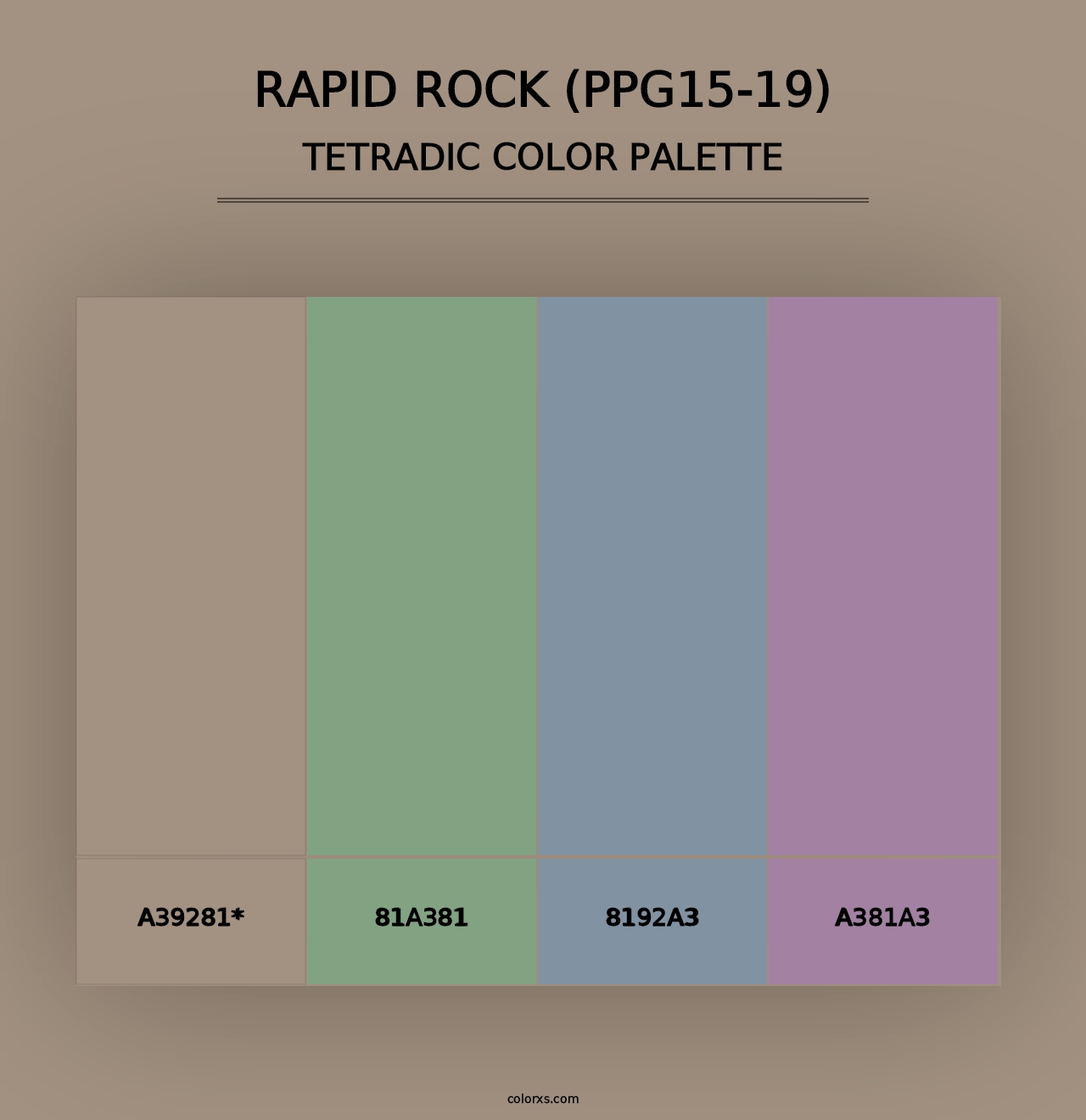 Rapid Rock (PPG15-19) - Tetradic Color Palette