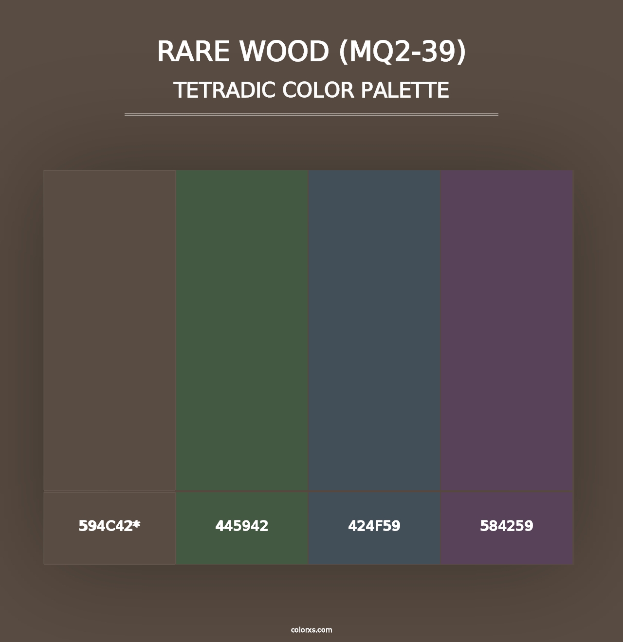 Rare Wood (MQ2-39) - Tetradic Color Palette