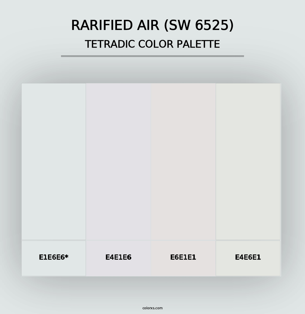 Rarified Air (SW 6525) - Tetradic Color Palette