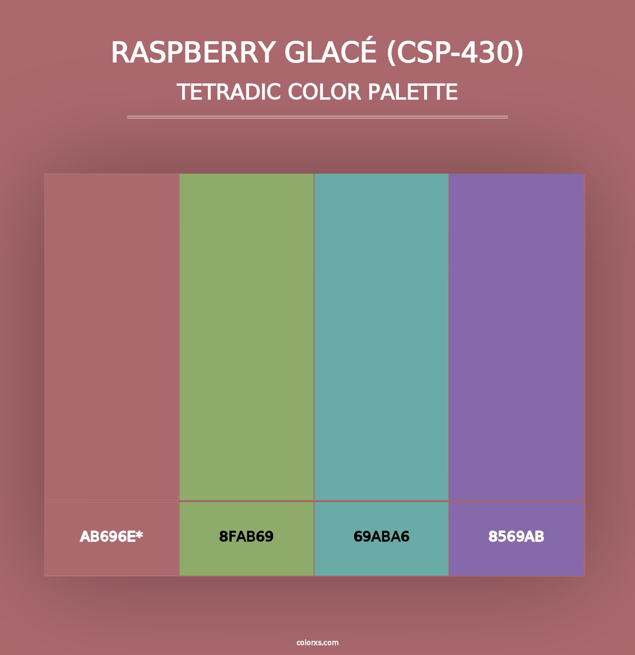 Raspberry Glacé (CSP-430) - Tetradic Color Palette