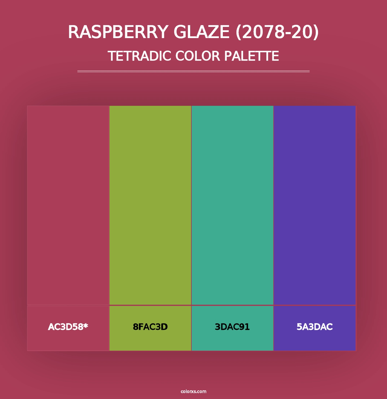 Raspberry Glaze (2078-20) - Tetradic Color Palette