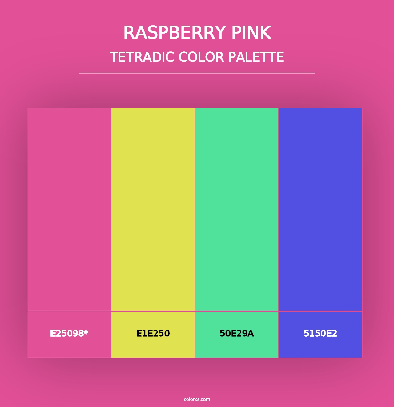 Raspberry Pink - Tetradic Color Palette