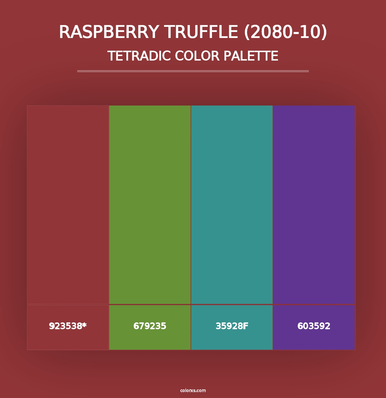 Raspberry Truffle (2080-10) - Tetradic Color Palette