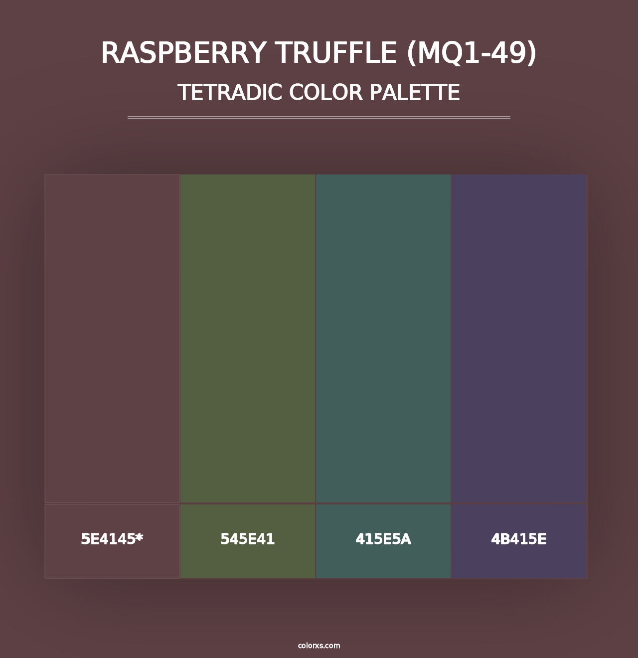 Raspberry Truffle (MQ1-49) - Tetradic Color Palette