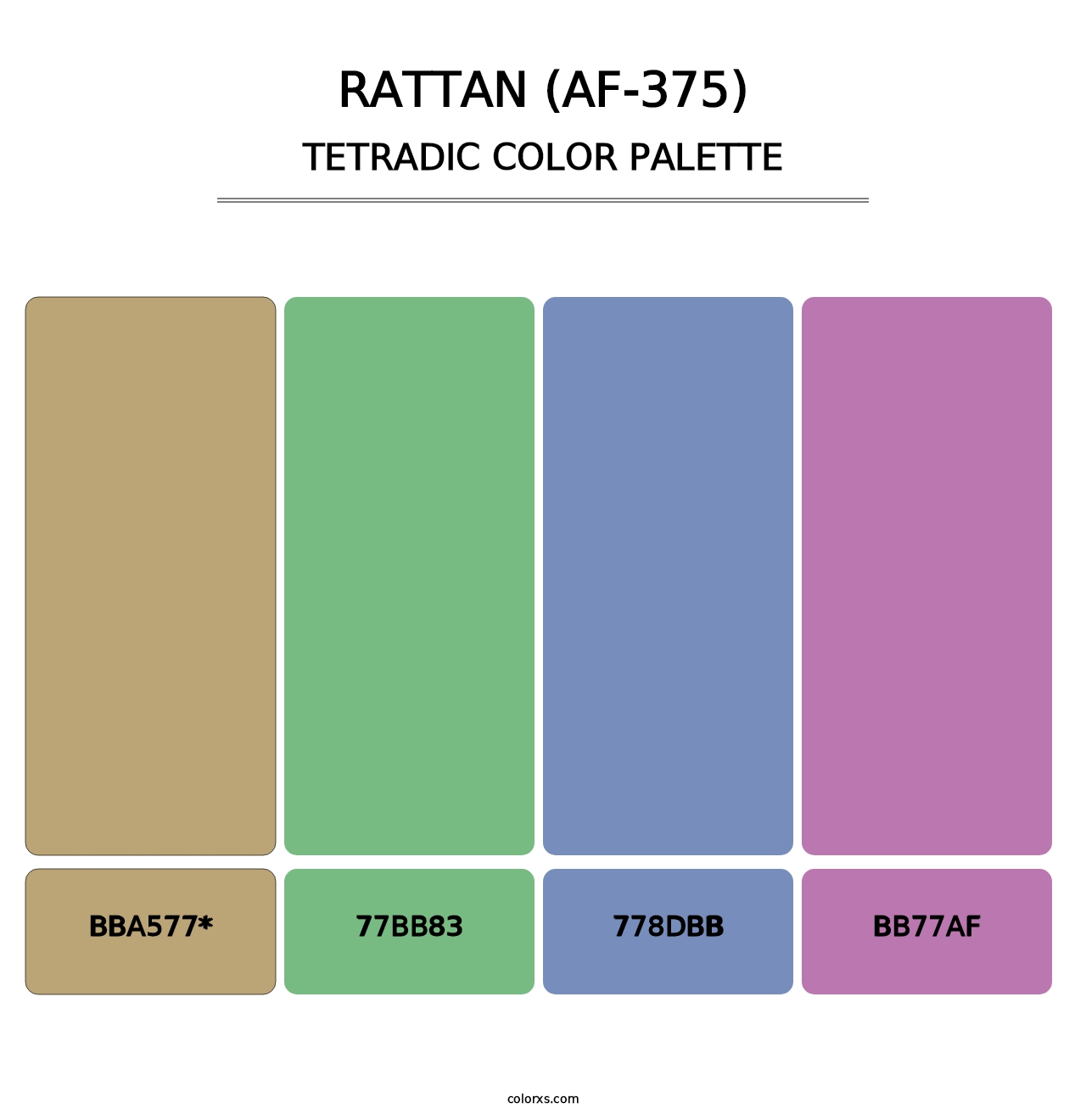 Rattan (AF-375) - Tetradic Color Palette