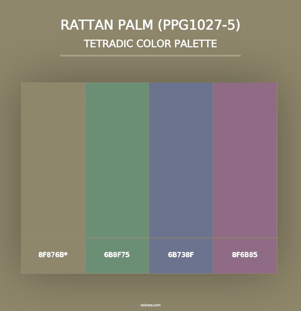 Rattan Palm (PPG1027-5) - Tetradic Color Palette