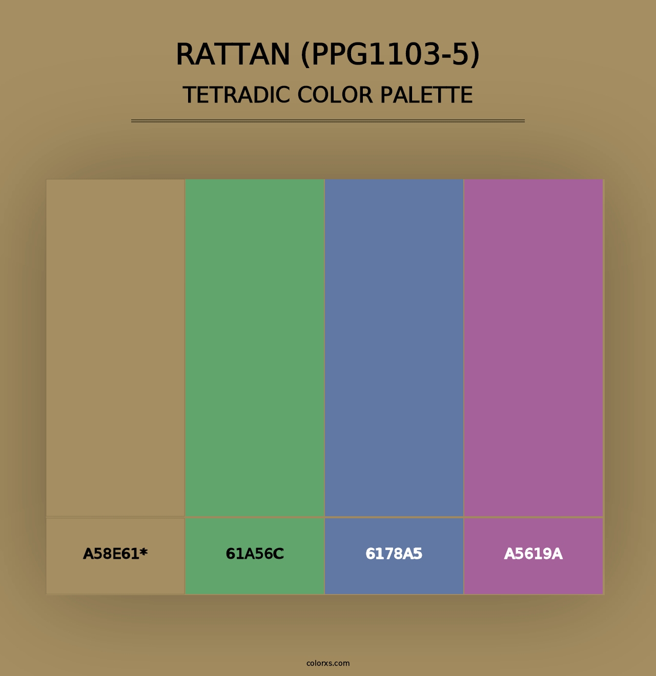 Rattan (PPG1103-5) - Tetradic Color Palette