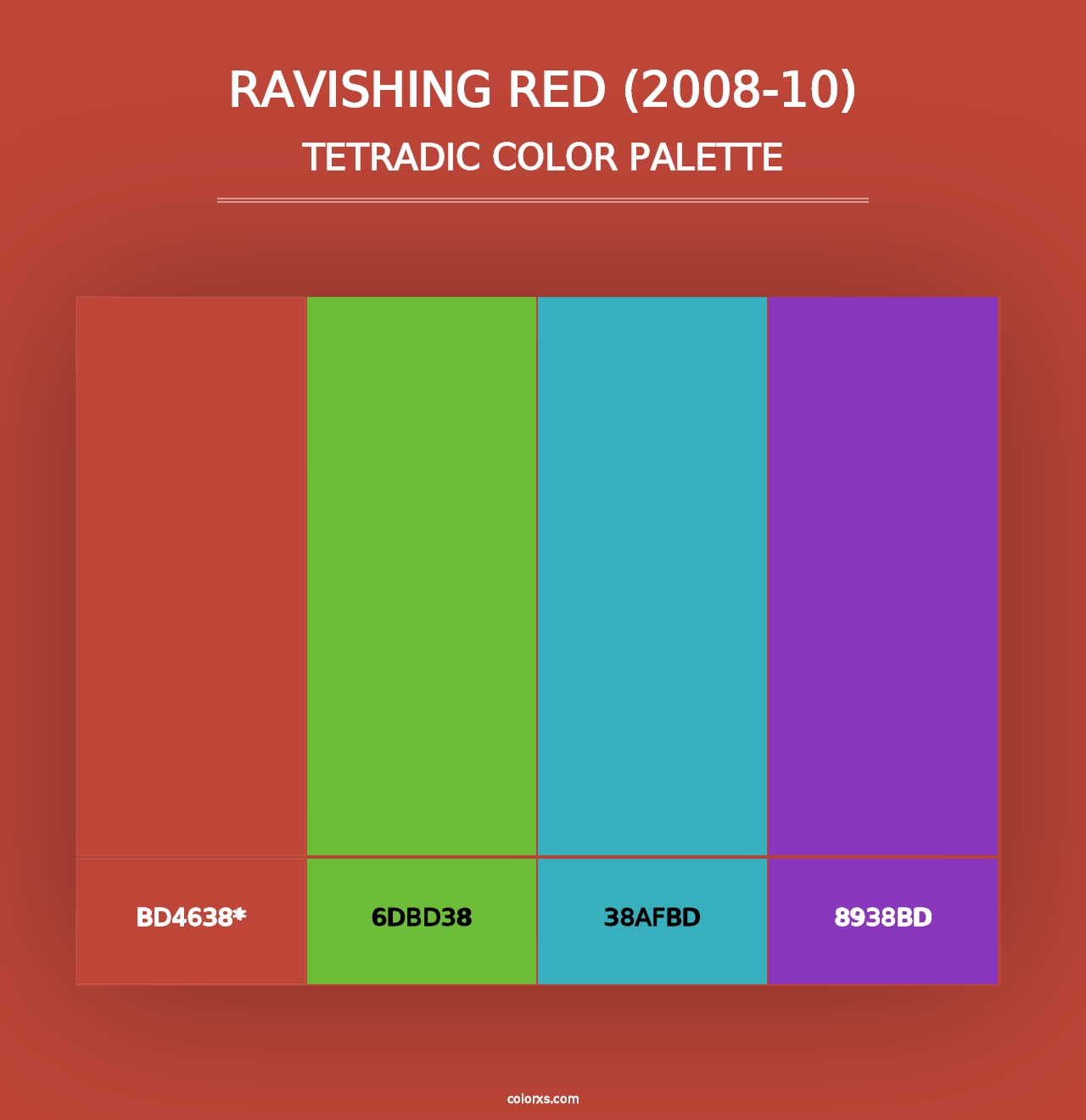 Ravishing Red (2008-10) - Tetradic Color Palette