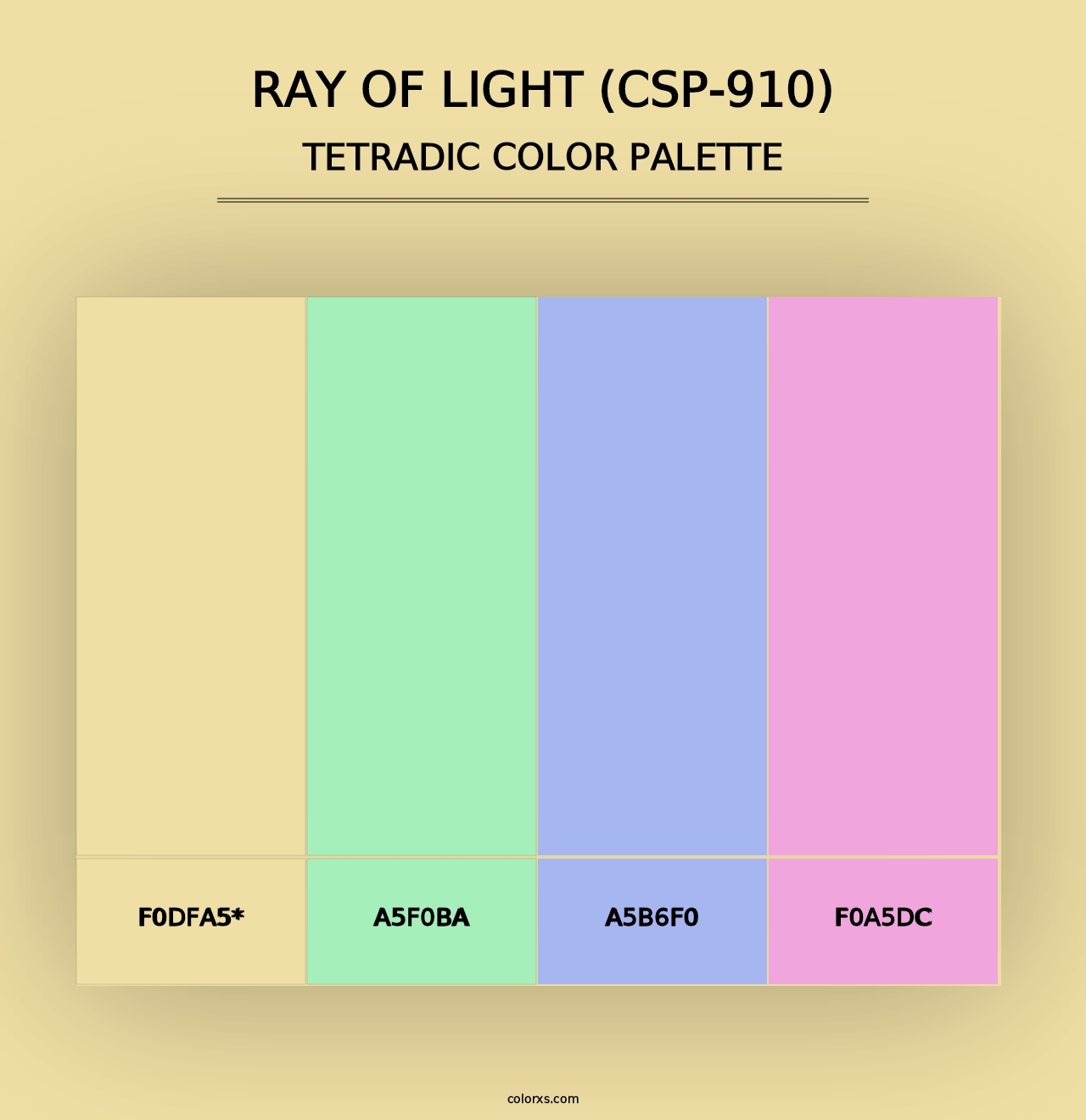 Ray of Light (CSP-910) - Tetradic Color Palette