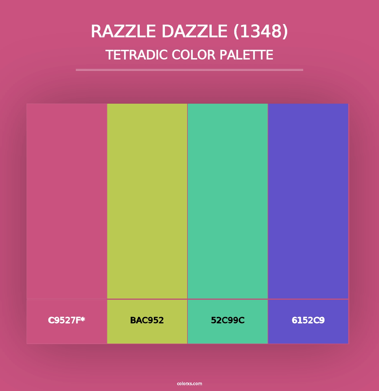 Razzle Dazzle (1348) - Tetradic Color Palette