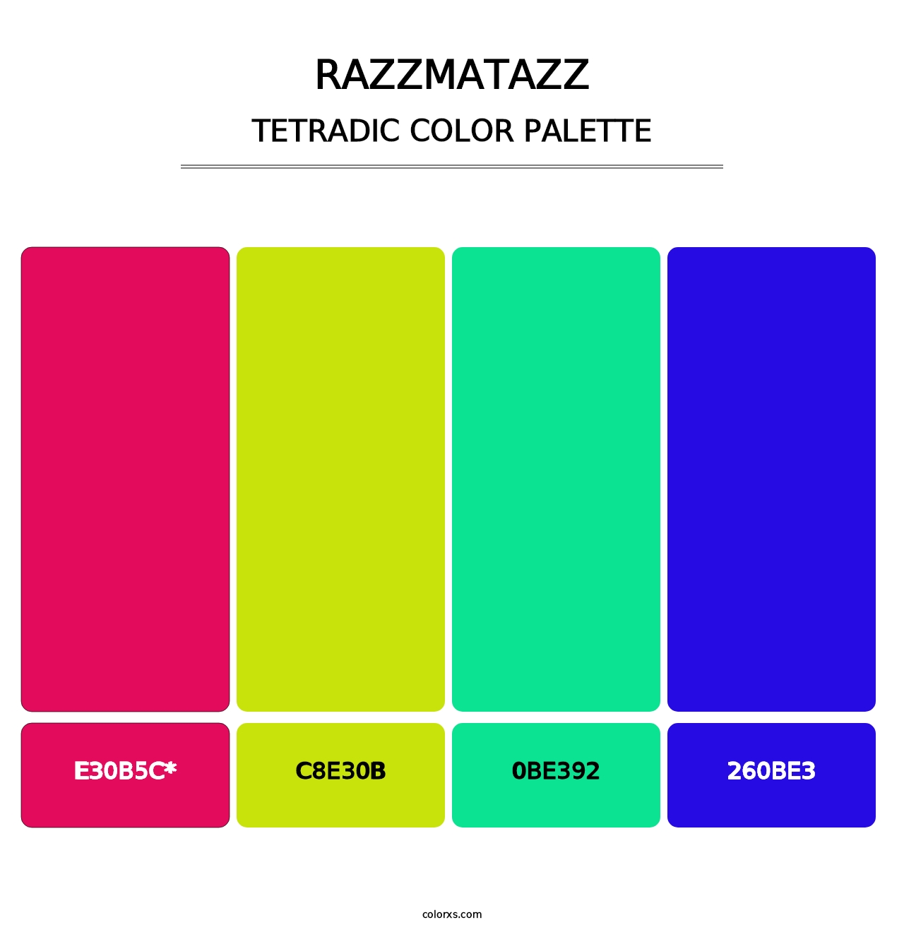 Razzmatazz - Tetradic Color Palette