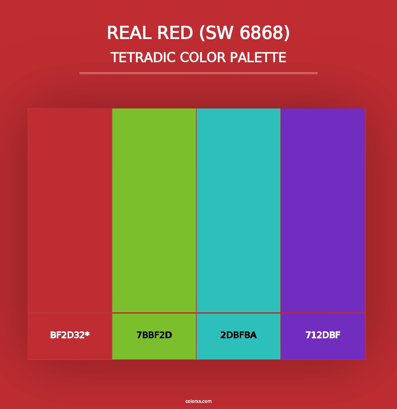 Real Red (SW 6868) - Tetradic Color Palette