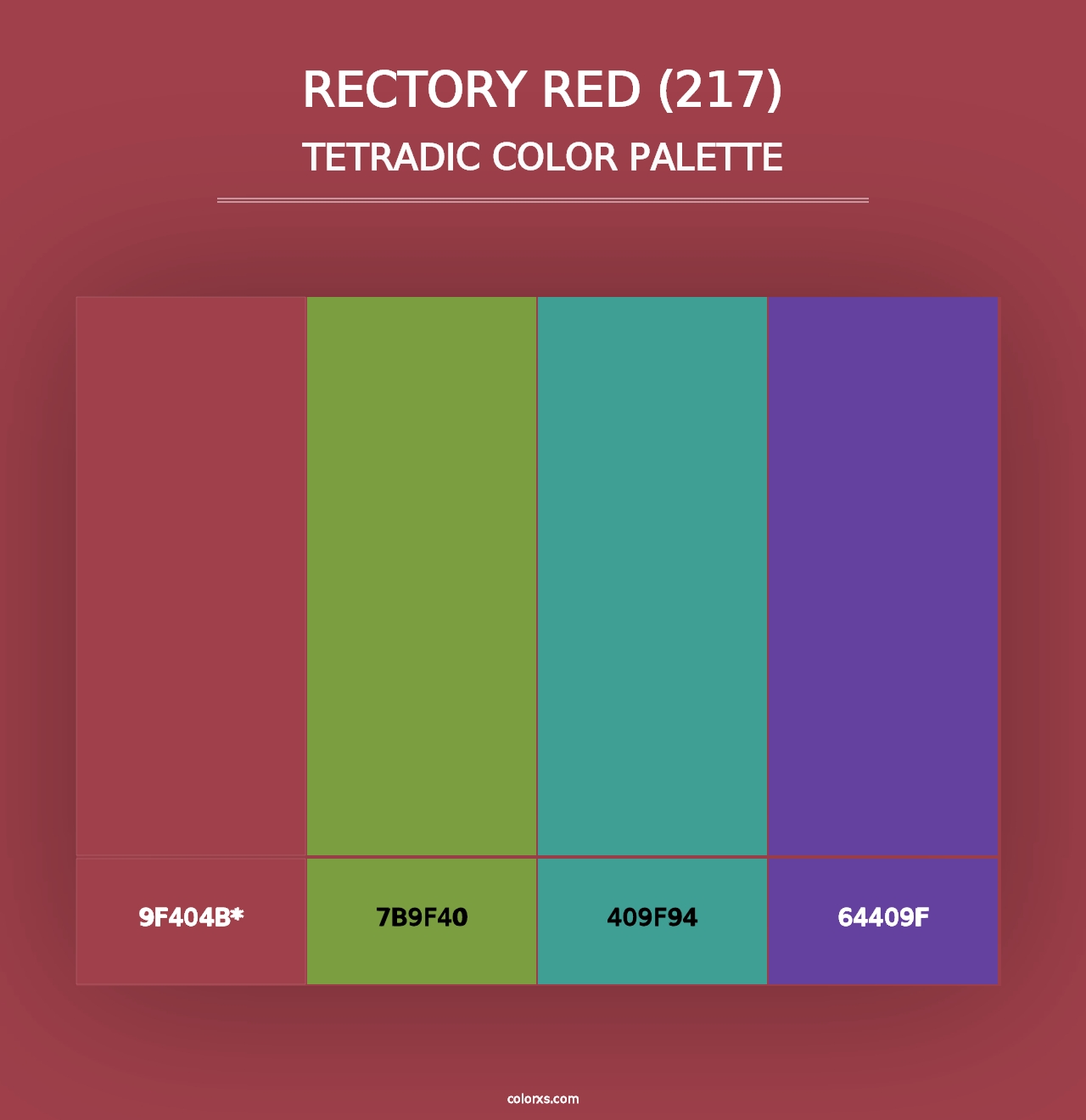 Rectory Red (217) - Tetradic Color Palette