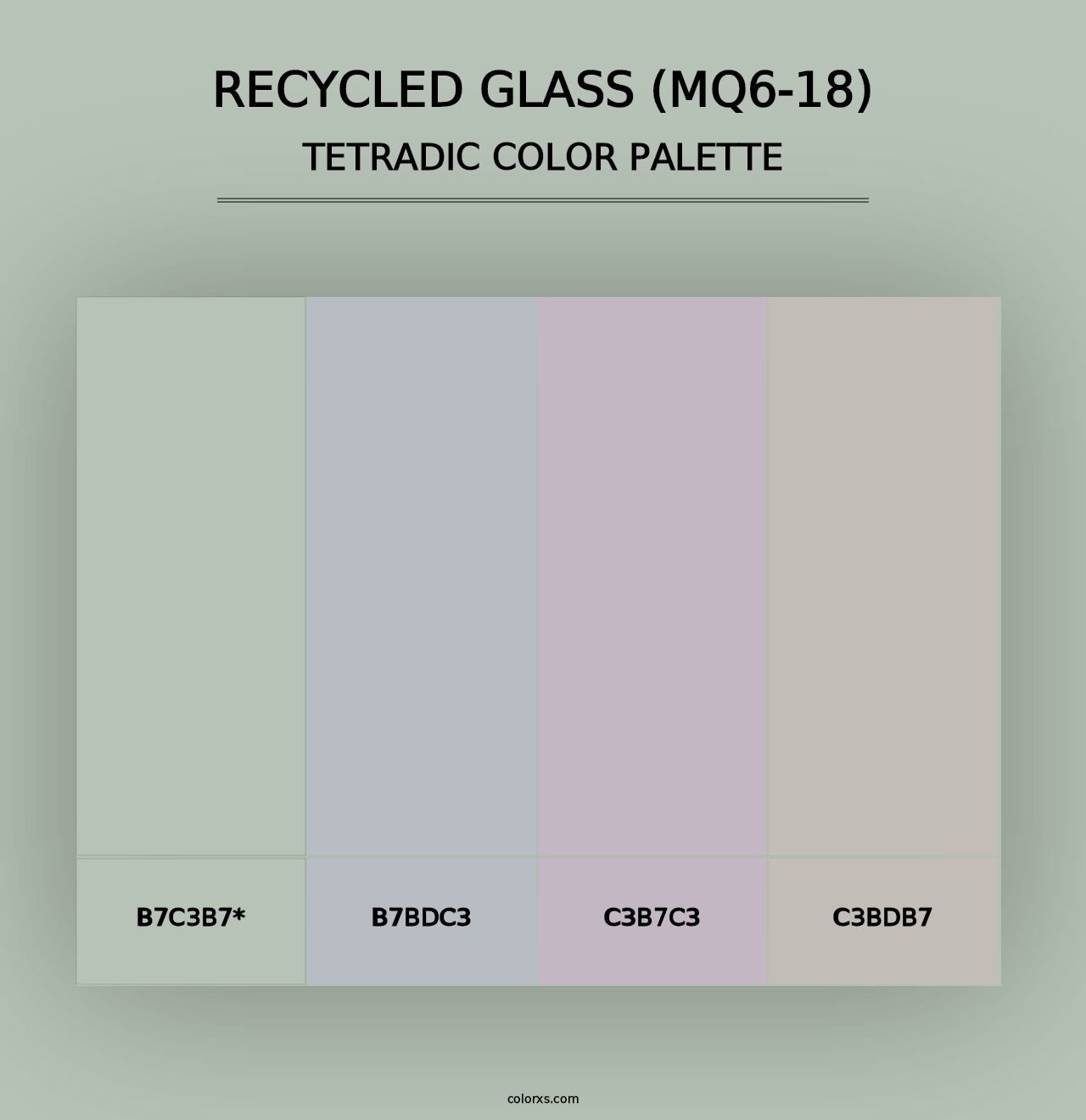 Recycled Glass (MQ6-18) - Tetradic Color Palette