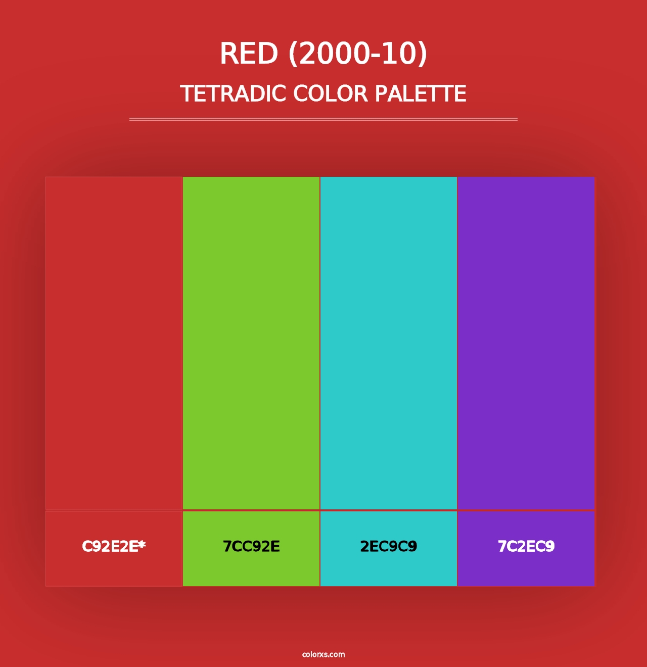 Red (2000-10) - Tetradic Color Palette