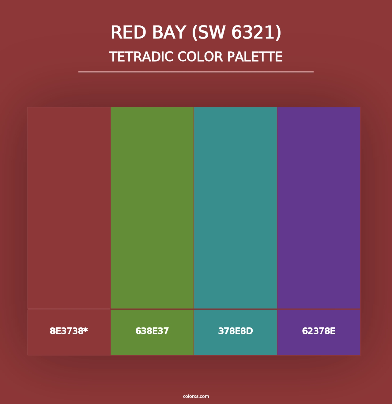 Red Bay (SW 6321) - Tetradic Color Palette