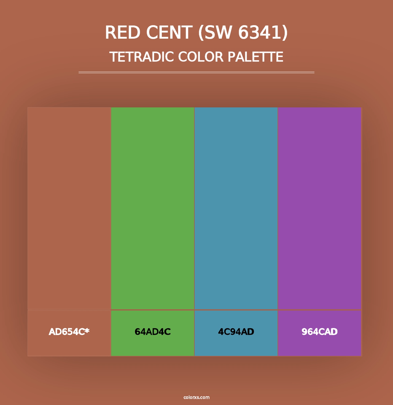 Red Cent (SW 6341) - Tetradic Color Palette