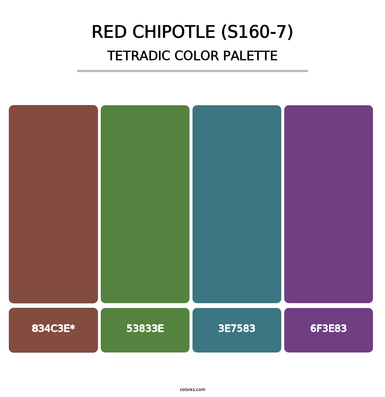 Red Chipotle (S160-7) - Tetradic Color Palette