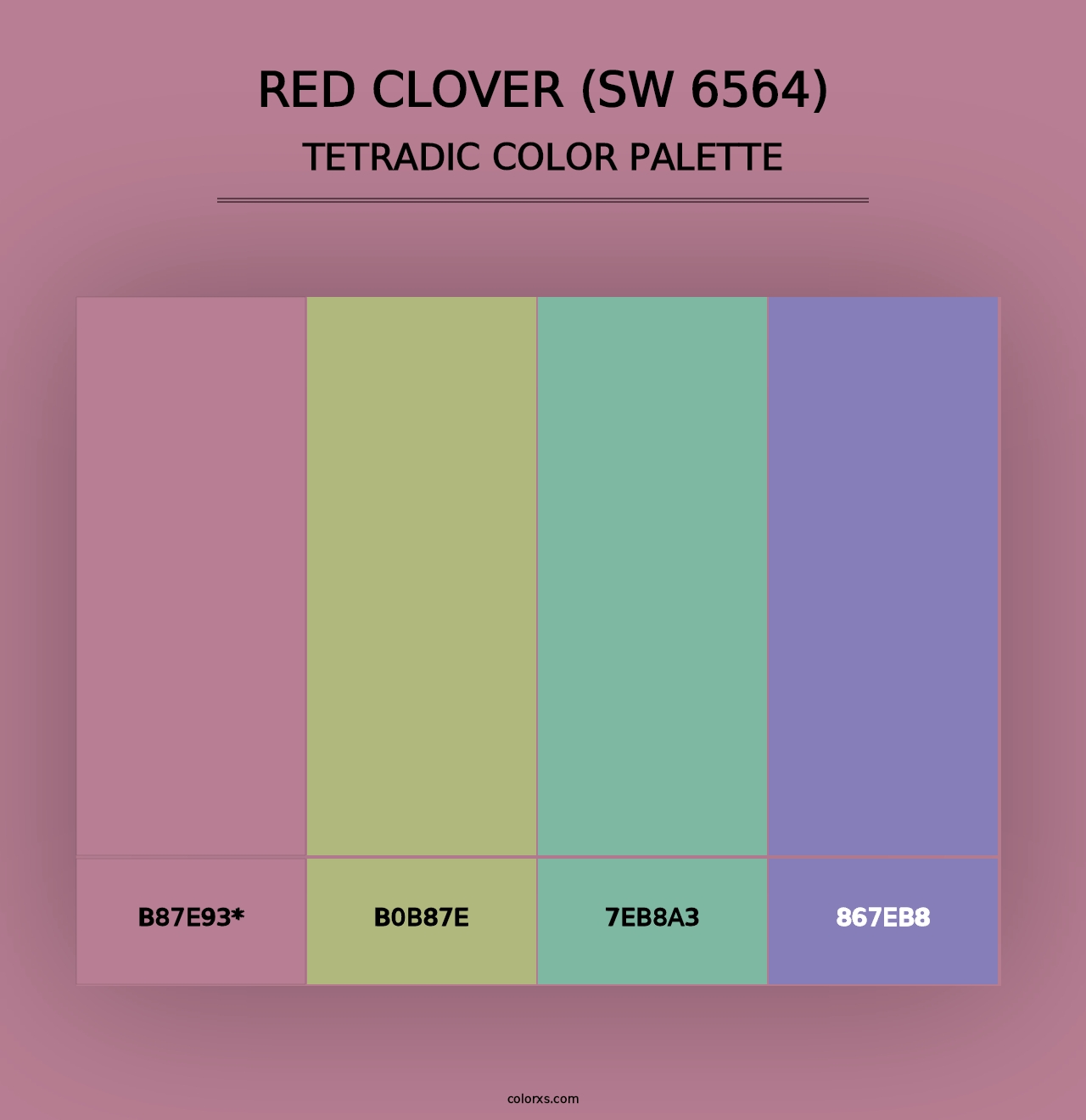 Red Clover (SW 6564) - Tetradic Color Palette