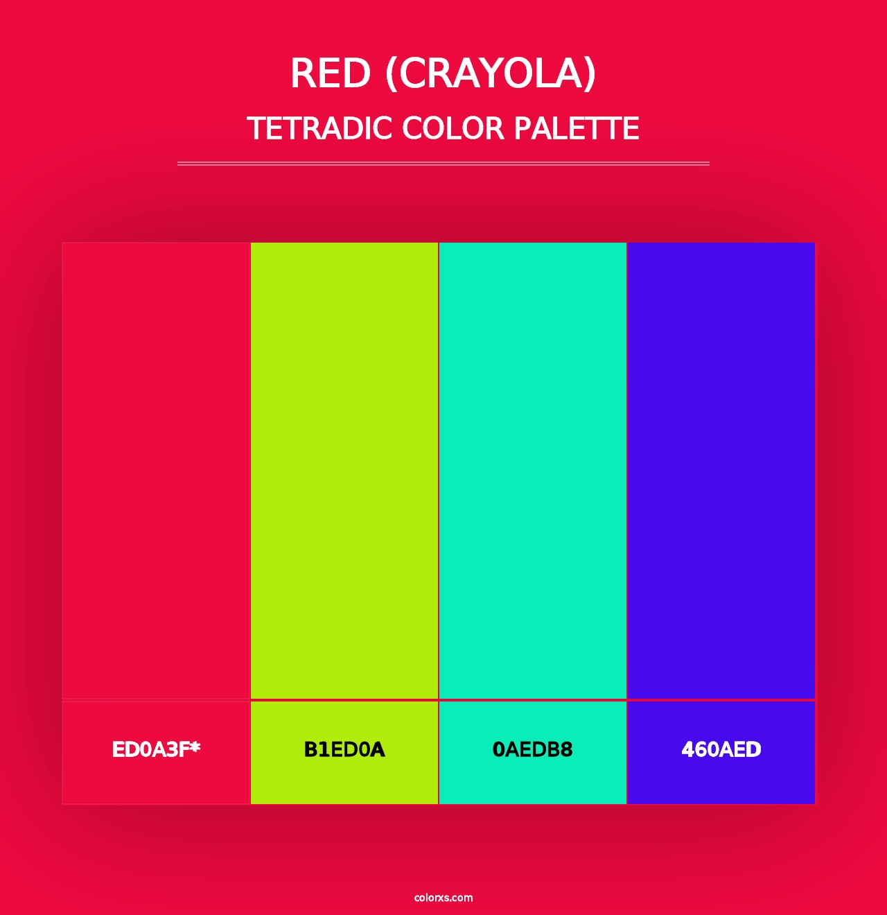 Red (Crayola) - Tetradic Color Palette