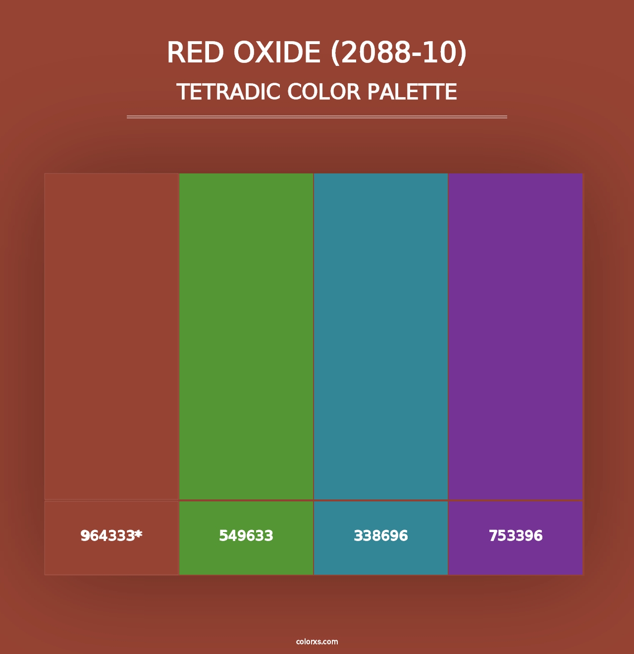 Red Oxide (2088-10) - Tetradic Color Palette