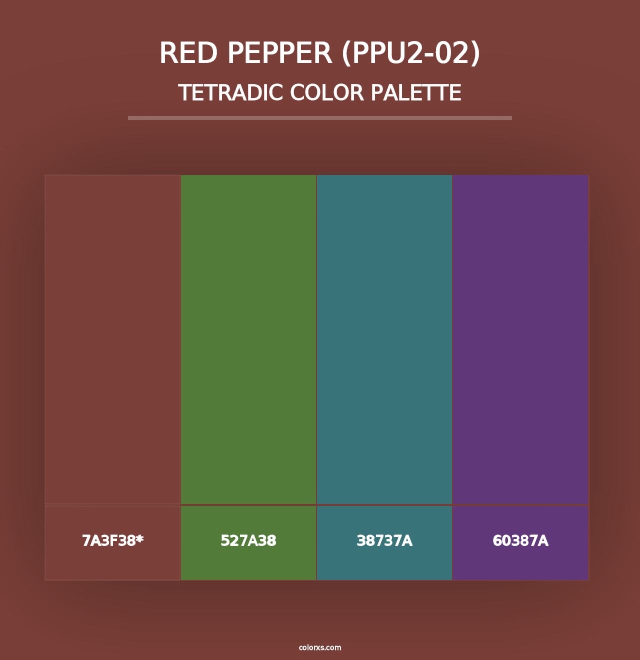 Red Pepper (PPU2-02) - Tetradic Color Palette