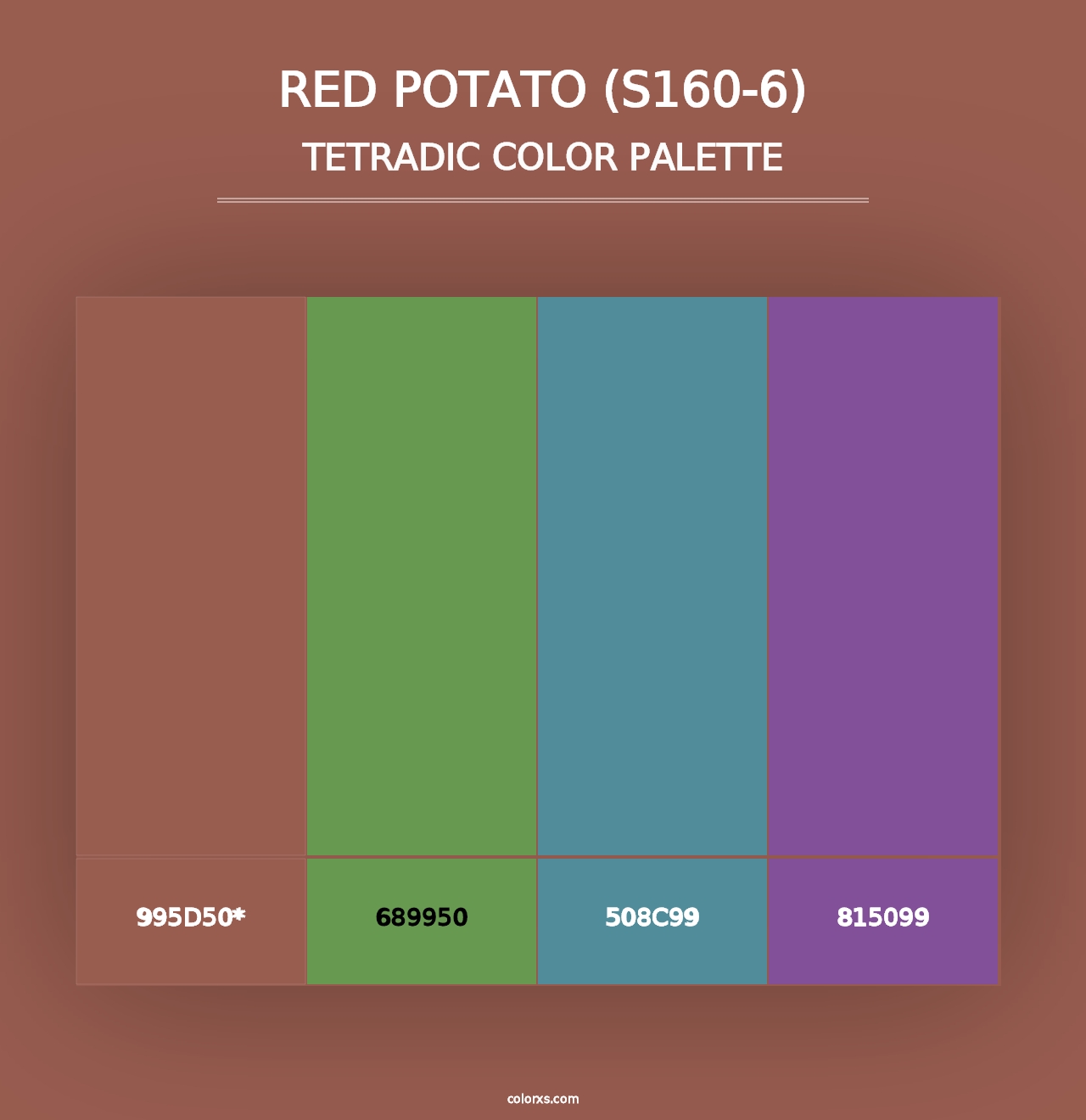 Red Potato (S160-6) - Tetradic Color Palette